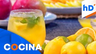 Receta para preparar una sangría blanca con mango  hoyDía  Telemundo [upl. by Eimat]