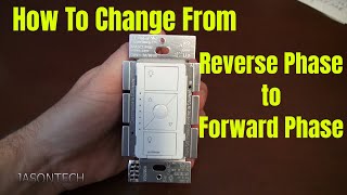 How to change the phase on the Lutron Caseta ELV PD 5NE  Caseta Dimmer Programming [upl. by Llertram]