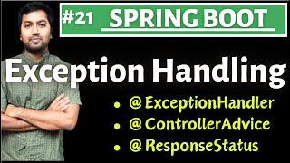 Spring boot  Exception Handling  ControllerAdvice  ResponseStatus  ExceptionHandler [upl. by Idnem653]