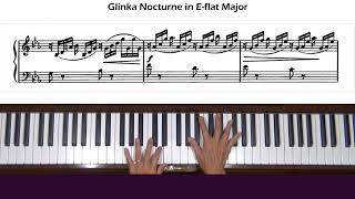 Glinka Nocturne in Eflat Major Piano Tutorial [upl. by Itin]