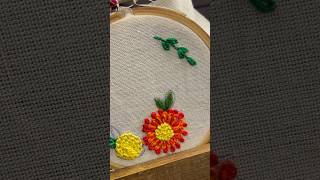 easy leaf embroidery for beginners 🍃 [upl. by Tobias]