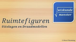 Ruimtefiguren uitslagen en draadmodellen  Wiskundemeester [upl. by Harwill]