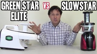 Green Star Elite GSE5000 vs Slowstar Cold Press Juicer Review [upl. by Lawler]