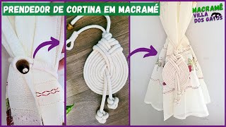 MACRAMÉ  PRENDEDOR DE CORTINA EM MACRAMÊ  COMO FAZER PRENDEDOR DE MACRAMÉ PARA DECORAR  DIY [upl. by Moses]