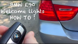 BMW e90 Welcome lights activation EXPLAINED [upl. by Oiligriv]