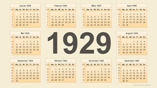 Kalender 1929 [upl. by Erastus]