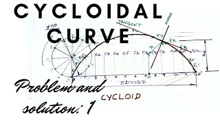 How to construct cycloidal curve and drawing normal and tangent to the curve [upl. by Aled674]