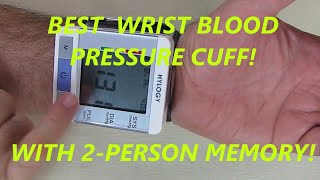 BEST Wrist Cuff Blood Pressure Monitor by HYLOGY Automatic 2 User Mode 120 Memory REVIEW [upl. by Olihs]