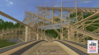 GCI Back Track wooden shuttle coaster concept anouncement IAAPA [upl. by Meehyr572]