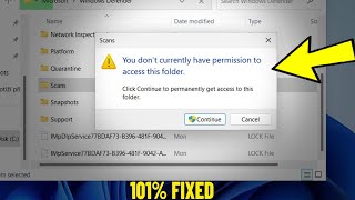 You dont currently have permission to access this folder in Windows 11 1087  How To Fix Error ✅ [upl. by Elsbeth]