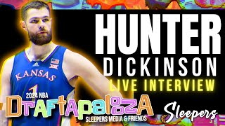 Hunter Dickinson Interview  Kansas superstar center joins the NBA Draft Live Show [upl. by Jackelyn]