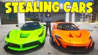 Stealing 25 Cars From Dealerships in GTA 5 RP [upl. by Nallij91]