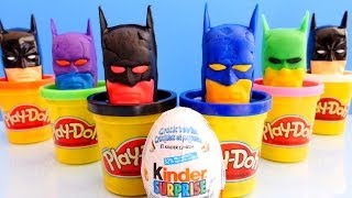 How To Make Kinder Surprise Play Doh Super Hero Eggs Like Batman Play Dough Do It Yourself Toy Eggs [upl. by Lezley968]