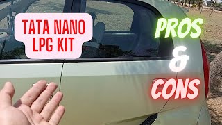 Tata Nano LPG  Pros and Cons  Review [upl. by Airdnaxela214]