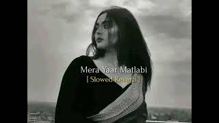 Mera Yaar Matlabi Slowed Reverb [upl. by Seugirdor]