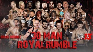 WWE 13 Royal Rumble 2013 Simulation 30 Man Royal Rumble [upl. by Justus]