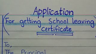 Application for getting school leaving certificate for class 5 6 7 8 School leaving certificate [upl. by Yeslrahc]