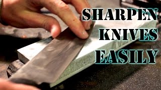 How to Sharpen a Knife to Razor Sharp Using Whetstones [upl. by Melvena29]