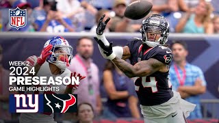 New York Giants vs Houston Texans Highlights  2024 Preseason Week 2 [upl. by Nilhtac]