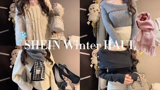 綺麗め可愛いを目指したい🩶✨SHEIN冬服購入品紹介🐏HAUL  大当たり💭全て着用⭐️ [upl. by Ardnikat]