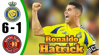 Cristiano Ronaldo BACK 💥 Al Nassr vs Damac 61  All Goals amp Highlights  2024 [upl. by Thomasa]