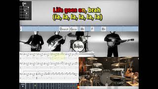 ObLaDi ObLaDa Beatles Mizo lead vocal drum and bass lyrics chords cover [upl. by Nickie]