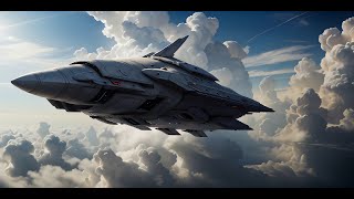 The arrival of enterprise spaceships Alien space technology in the clouds AI 4K UHD [upl. by Ramberg]