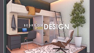 LOFT BED DESIGN FOR SMALL BEDROOM  2m x 3m 600 sqm  HOUSE DESIGN [upl. by Merlin]