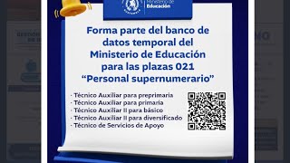 Tutorial para registrarse en el Sistema de Banco para puesto docentes 021 [upl. by Grossman514]