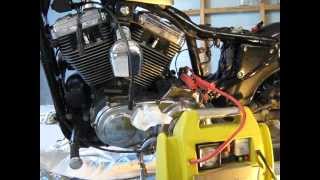 Evo sportster problem 9 Problem  Carburetor  bad battery cables [upl. by Irra]