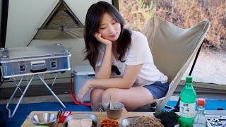 🌊🇺🇸 BEST BEACH CAMPGROUND  CAMPING WITH NEW TITANIUM TABLEWARE [upl. by Otrevire]