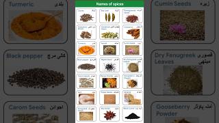 Spice name with their meanings  masala ke naam spices [upl. by Ondrea]