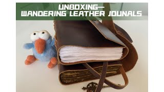 3【UNBOXING】WANDERINGS  vintage leather journal 【1】｜watercolor journal [upl. by Scheers852]