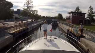 Boat Ride To and Through Fenelon Falls Lock [upl. by Akinorev927]