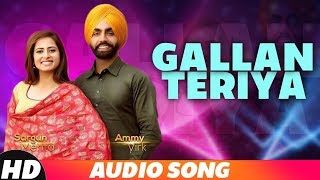 Gallan Teriya Full Audio  Ammy Virk  Sargun Mehta  Jaani  SukhE  Neetu Bhalla New Song 2019 [upl. by Ainos]