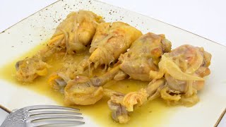 Muslos de pollo con salsa de cebolla  Recetas de Javier Romero  como hacer muslos de pollo [upl. by Demah]