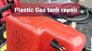 Plastic gas tank repair  outboard motor and snowmobile and more [upl. by Mw]