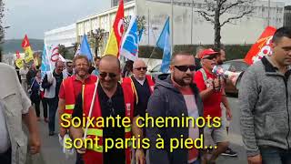 Périgueux  10e jour de grève pour les cheminots [upl. by Meesaw]