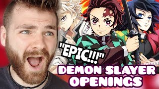 THIS WAS FING INSANE  Demon Slayer Openings 15  New Anime Fan  REACTION [upl. by Templa960]