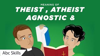 Meaning of Theist Atheist and Agnostic in hindi [upl. by Niwle]