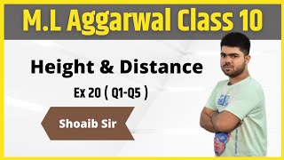 Class 10  ML Aggarwal  Height amp Distance  Ex 20  Part 01 [upl. by Arratahs]