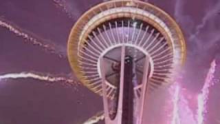 Space Needle Lights Up Sky [upl. by Ettennek]