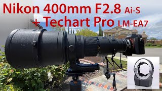 Nikon 400mm F28 AIS with Techart Pro LMEA7 [upl. by Lalad]