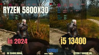 Ryzen 5800x3d vs i5 13400 DDR4 in 2024 [upl. by Waldack]