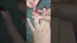 Nail art  Red colour 😍Polygel frenchnailart youtube ytshorts trending viral [upl. by Auqinot]