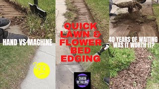 Quick Lawn Grass amp Flower Bed Edging  Edging  Lawn Care  Oddly Satisfying  Yard Cleaning  Grass [upl. by Henarat50]