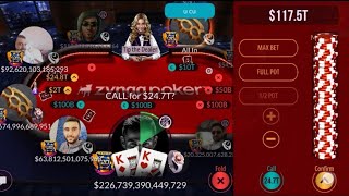 Ks VS As  450T ON TABLE  KENZ  ZYNGA POKER [upl. by Eibmab901]