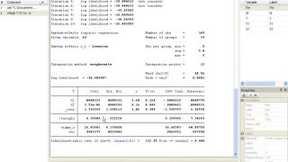 Panel Logistic Regression With STATA 13 [upl. by Kcirreg]