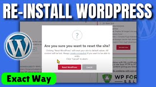 how to clean wordpress and start over 2024  Reinstall wordpress [upl. by Notniv]