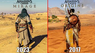 ASSASINS CREED MIRAGE VS ASSASINS CREED ORIGINS Physics amp Detail Comparison 4k60fps [upl. by Iris]